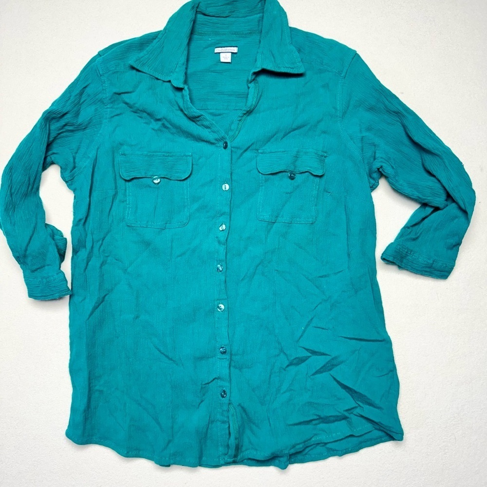 Croft & Barrow Field Shirt 100% Cotton Size L